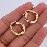 Candongas Valen 2.05gr / 1.9cm / Rayadas Oro Amarillo 18K $