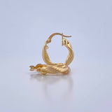 Candongas Valen 2.05gr / 1.9cm / Rayadas Oro Amarillo 18K $