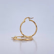 Candongas Kris 1.25gr / 2.3cm / Rayadas Oro Amarillo 18K $