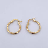 Candongas Eve 1.2gr / 2.1cm / Punteadas Oro Amarillo 18K $