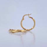 Candongas Eve 1.2gr / 2.1cm / Punteadas Oro Amarillo 18K $