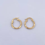 Candongas Eve 1.05gr / 1.5cm / Punteadas Lisas Oro Amarillo $