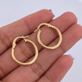 Candongas Lore 1.4gr / 2cm / Entorchadas Oro Amarillo 18K $