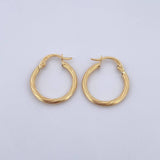 Candongas Lore 1.4gr / 2cm / Entorchadas Oro Amarillo 18K $