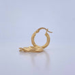 Candongas Lola 1.85gr / 1.8cm / Rayadas Oro Amarillo 18K $