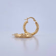 Candongas Cora 2.25gr / 2cm / Rayadas Entorchadas Oro Amarillo 18K $
