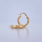 Candongas Cora 2.25gr / 2cm / Rayadas Entorchadas Oro Amarillo 18K $