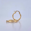 Candongas Deis 1.3gr / 2cm / Rayadas Entorchadas Oro Amarillo 18K $
