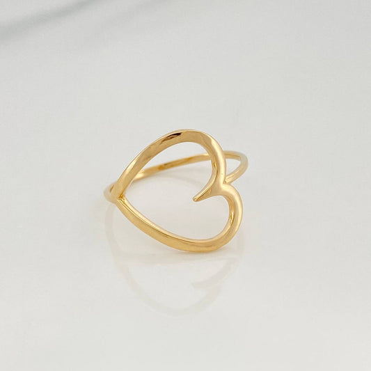 Anillo Corazon 1.45 g / T6 1/4 Oro Amarillo 18K