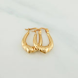 Candongas Meza Corazon 1.55 g / 2 cm Oro Amarillo 18K