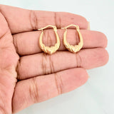 Candongas Meza Corazon 1.55 g / 2 cm Oro Amarillo 18K