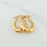 Candongas Mirilla Corazon 1.1 g / 1.5 cm Oro Amarillo 18K