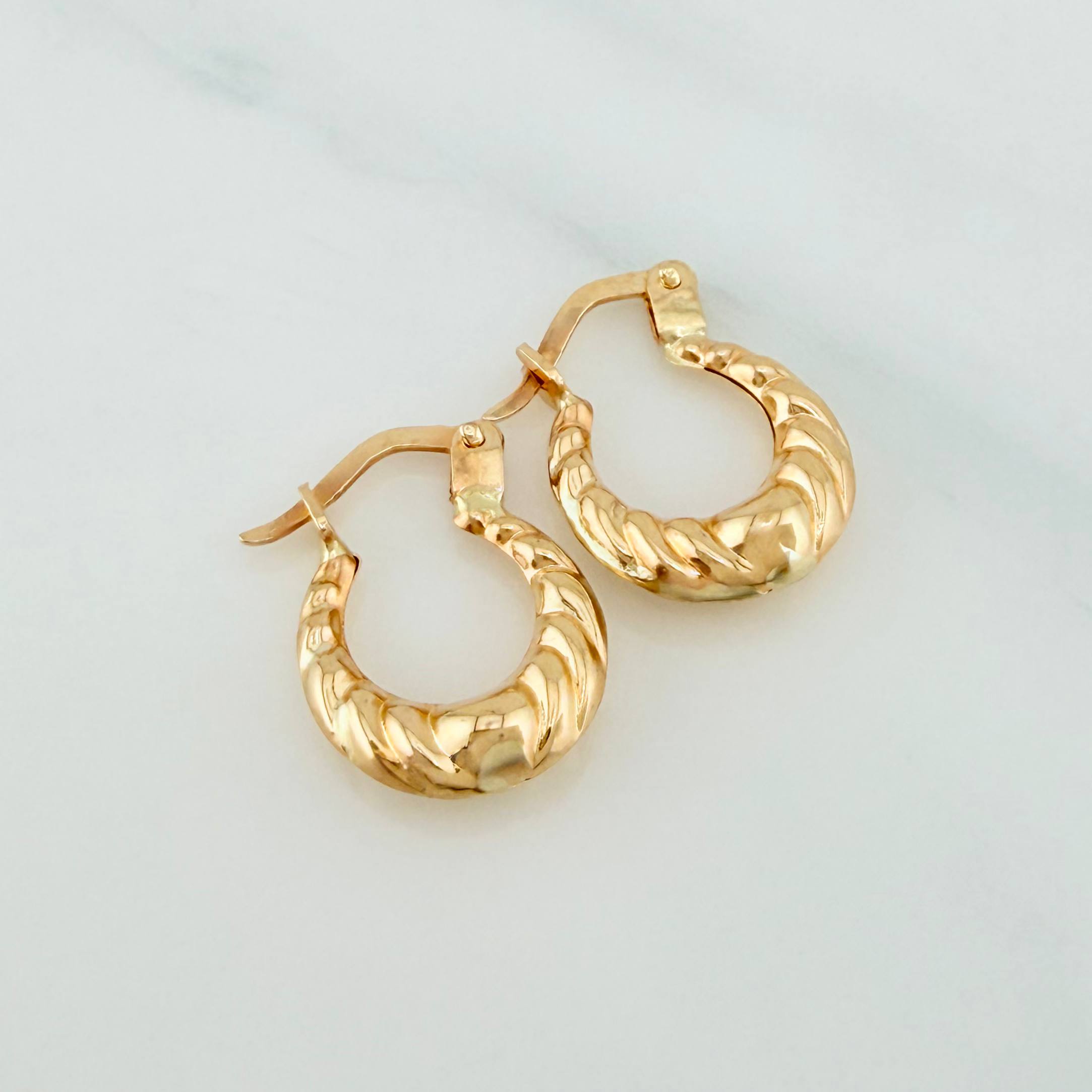 Candongas Mirilla Corazon 1.1 g / 1.5 cm Oro Amarillo 18K
