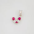 Dije Corazon Rubi 17Pts 0.5 g / 1.5 cm Plata 925