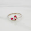 Anillo Corazon Rubi 17Pts 1.4 g / T6 1/4 Plata 925