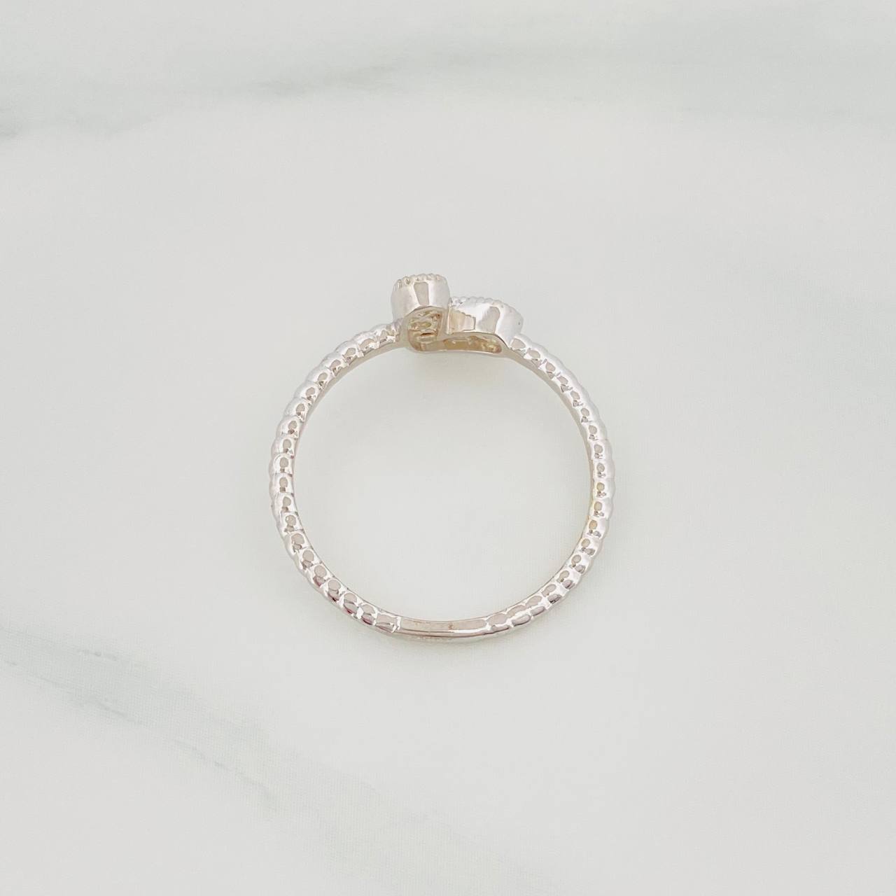 Anillo Corazon Rubi 17Pts 1.4 g / T6 1/4 Plata 925