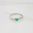 Anillo Solitario Churumbela Esmeralda 19 Pts 1.25 g / T5 3/4 Plata 925