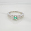 Anillo Solitario Churumbela Esmeralda 14Pts 1.75 g / T7 3/4 Plata 925