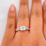Anillo Solitario Churumbela Esmeralda 14Pts 1.75 g / T7 3/4 Plata 925