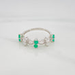 Anillo Infinito Zigzag Esmeralda 39Pts 1.95 g / T8 1/4 Plata 925