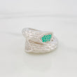 Anillo Serpiente Esmeralda 16Pts 6 g / T7 Plata 925