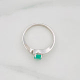 Anillo Solitario Esmeralda 41Pts 2.05g / T6 1/2 Plata 925