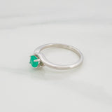 Anillo Solitario Esmeralda 41Pts 2.05g / T6 1/2 Plata 925