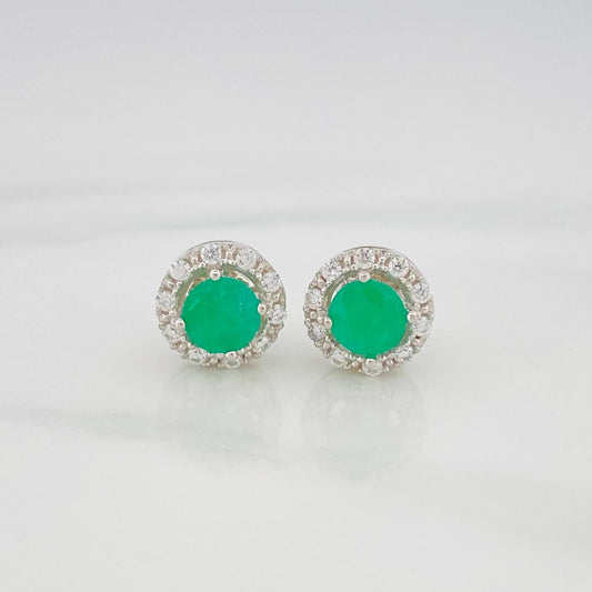 Topos Halo Esmeralda 1.20 Qts 2.35 g / 9.03 mm Plata 925