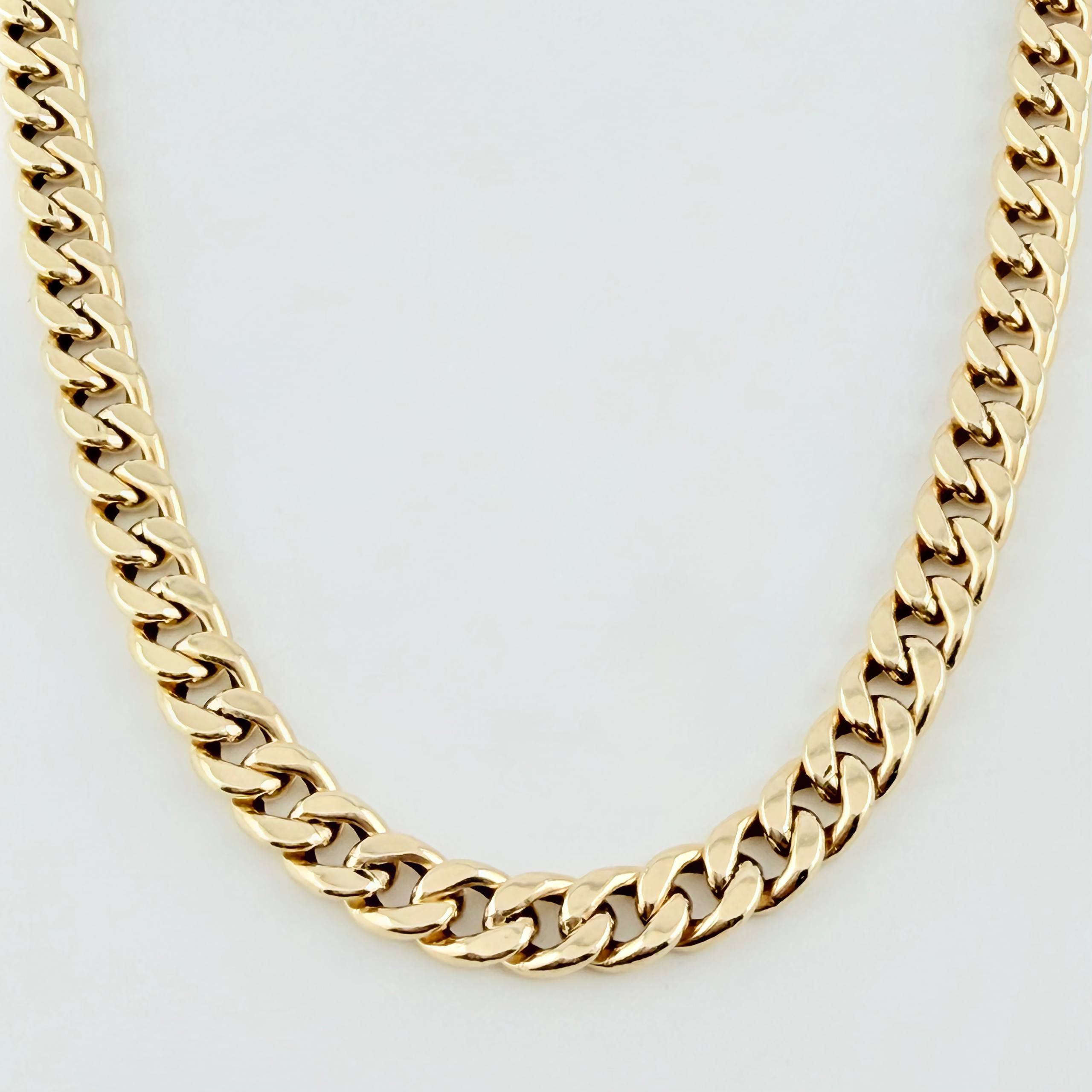 Cadena Cubana 14.1gr / 60cm / 7.25mm Oro Amarillo +1 18K (Oferta) *