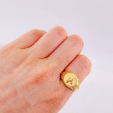 Anillo Sello Caballo 4.8gr / T9 1/2 / Oro Amarillo 18K *