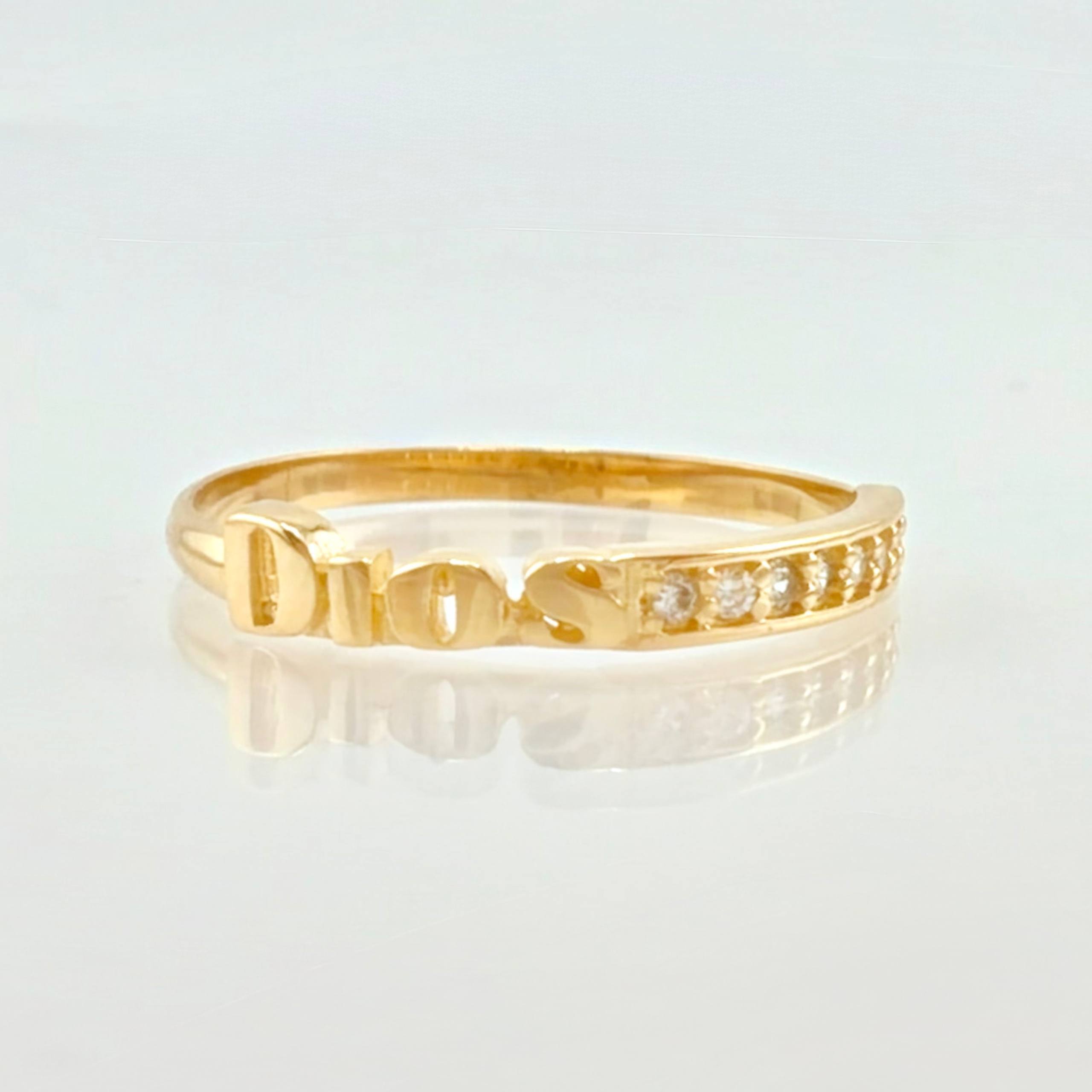 Anillo Dios 1.45gr / T7 1/2 / Oro Amarillo 18K *