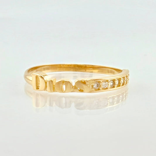 Anillo Dios 1.35 g / T6 Oro Amarillo 18K