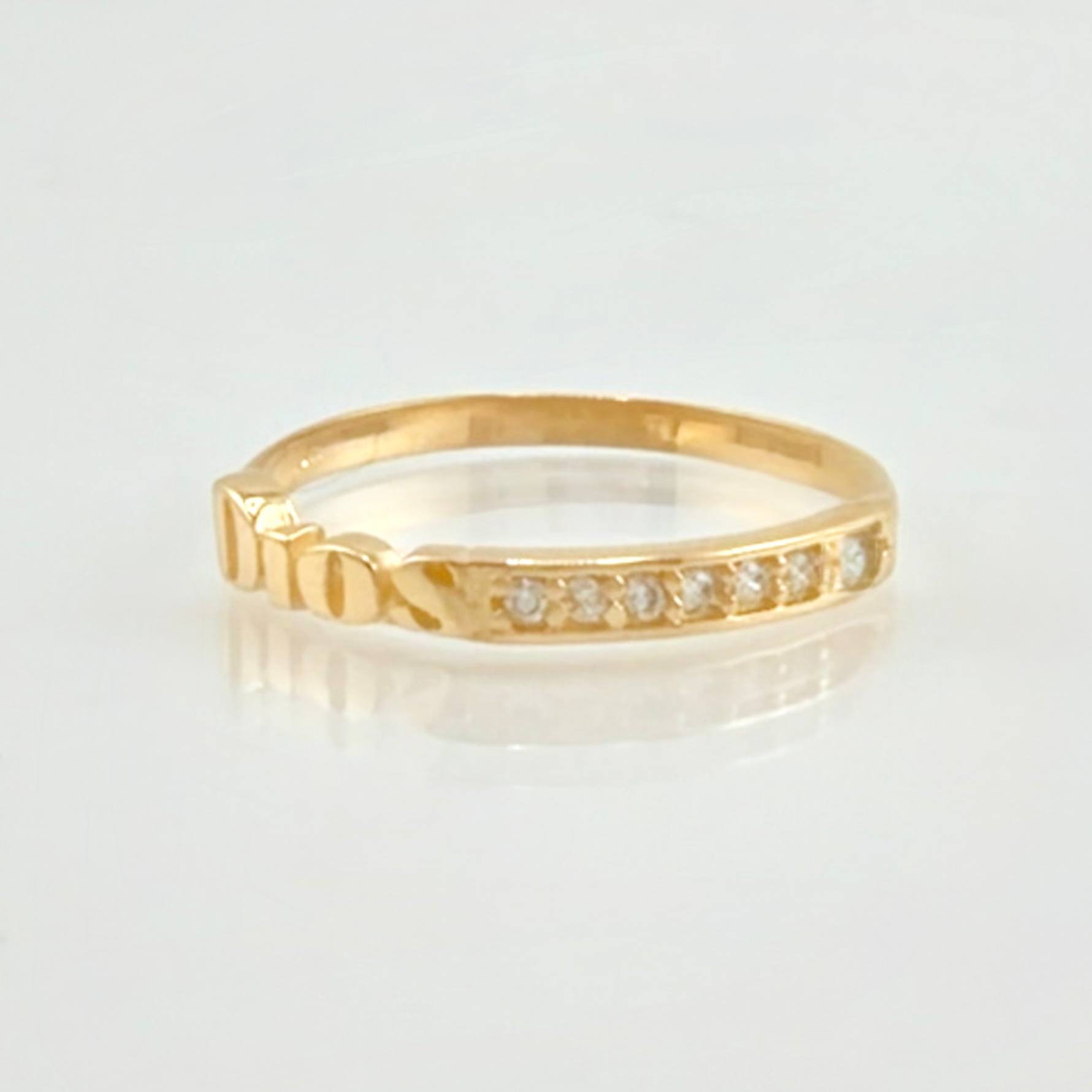Anillo Dios 1.35 g / T6 Oro Amarillo 18K