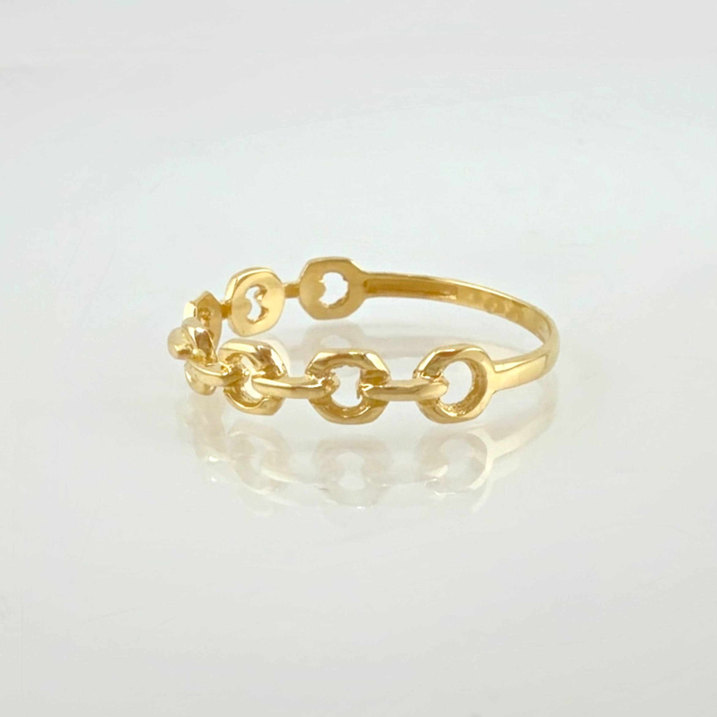 Anillo Aro Seguido 1.5 g / T8 1/4 Oro Amarillo 18K