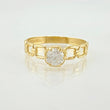 Anillo Solitario Aro Seguido 1.6gr / T7 1/4 / Oro Amarillo 18K *