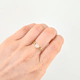 Anillo Solitario Aro Seguido 1.6gr / T7 1/4 / Oro Amarillo 18K *