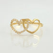 Anillo Duo Corazón 1.1gr / T6 3/4 / Oro Amarillo 18K *