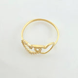 Anillo Duo Corazón 1.1gr / T6 3/4 / Oro Amarillo 18K *