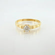 Anillo Solitario Corazones 1.6gr / T6 1/4 / Oro Amarillo 18K *
