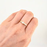 Anillo Solitario Corazones 1.6gr / T6 1/4 / Oro Amarillo 18K *