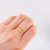 Anillo Corazón Virgen Guadalupe 1.6gr / T7 1/2 / Oro Amarillo 18K *