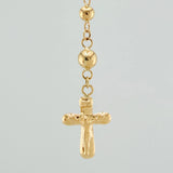 Rosario Virgen Milagrosa Cruz Cristo 5.65gr / 49cm / 3mm-4mm Oro Amarillo 18K %
