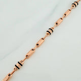 Pulso Rustico Barril Tribal 5.1gr / 21.2cm / 4.3mm Oro Rosa 18K %