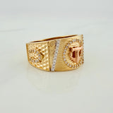 Anillo Ancla 10.5gr / T10 / Tres Oros 18K