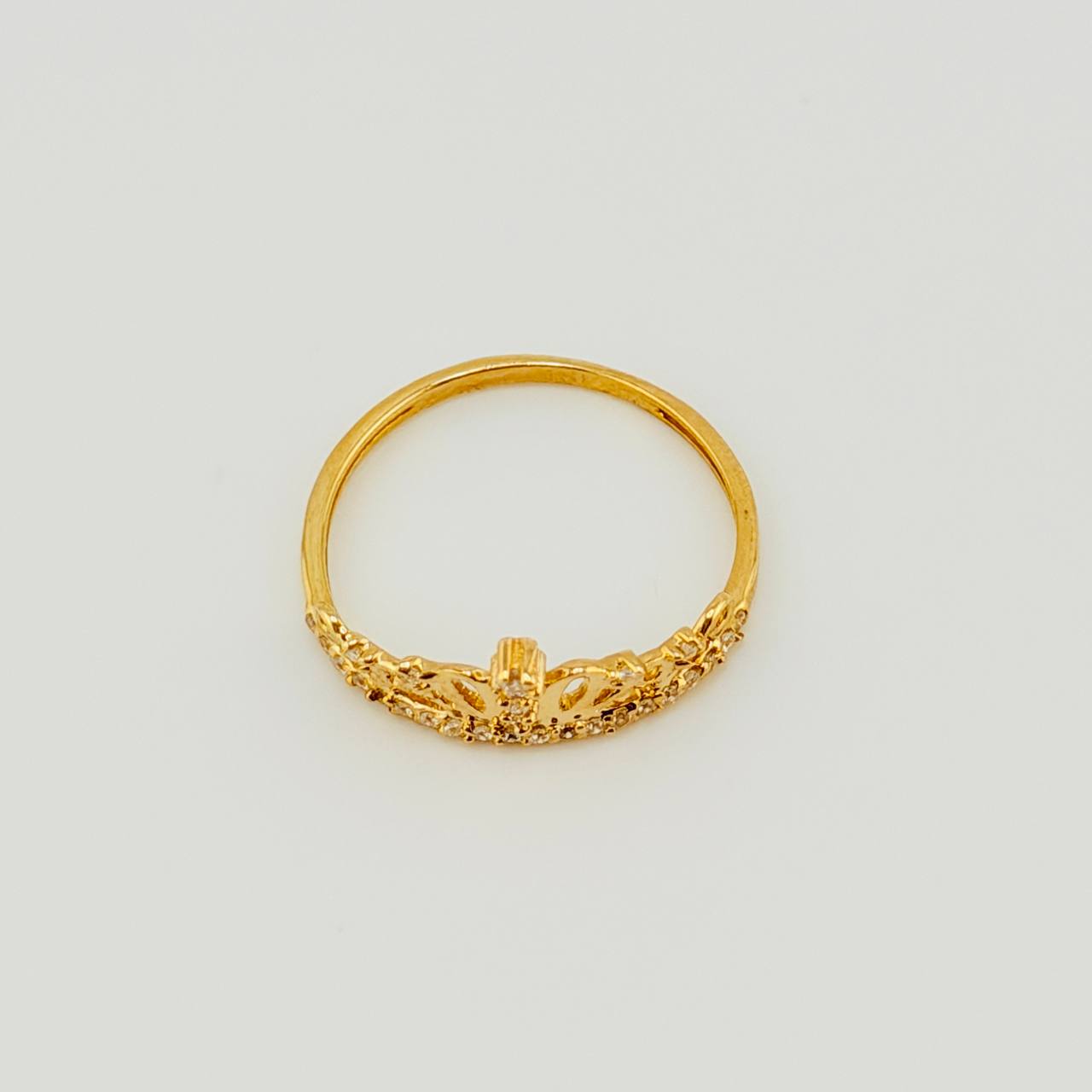 Anillo Corona Espigas 1.65gr / T7 / Oro Amarillo 18K *