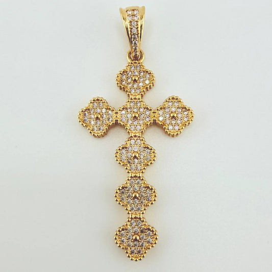 Dije Cruz Trebol 6.25gr / 5cm / Oro Amarillo 18K