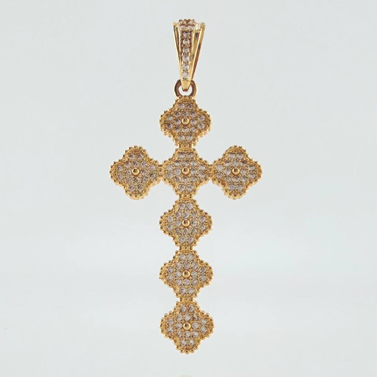 Dije Cruz Trebol 6.25gr / 5cm / Oro Amarillo 18K