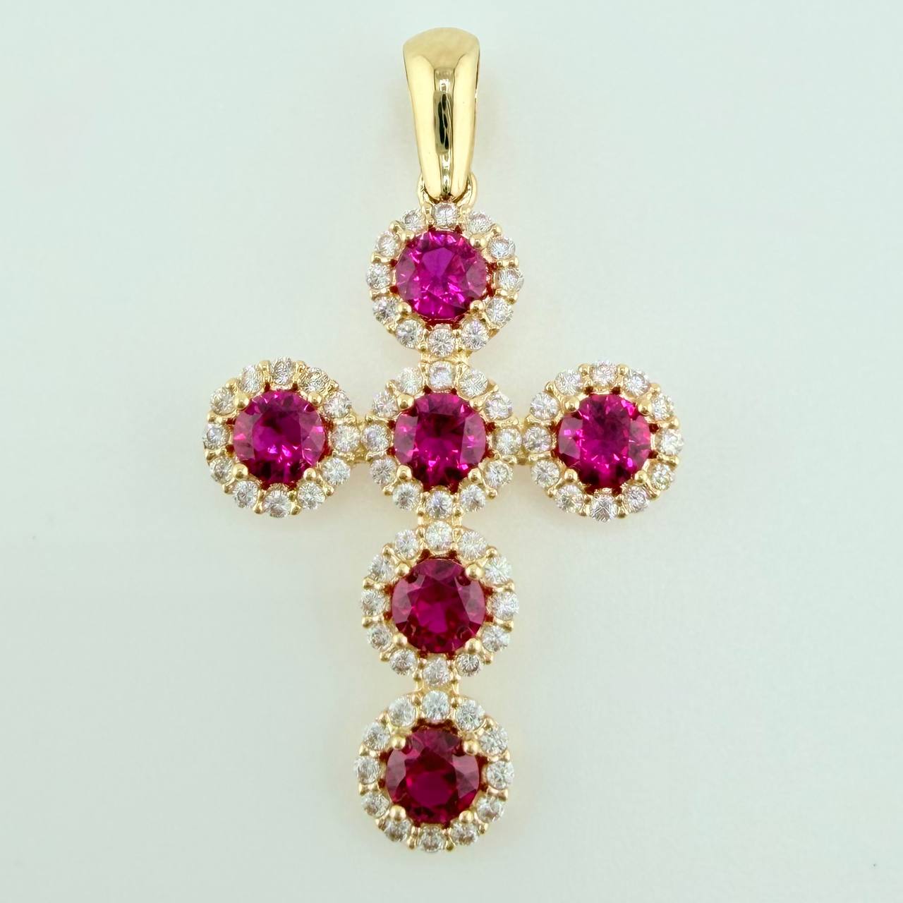 Dije Cruz Tupida 3.65gr / 3.6cm / Oro Amarillo 18K