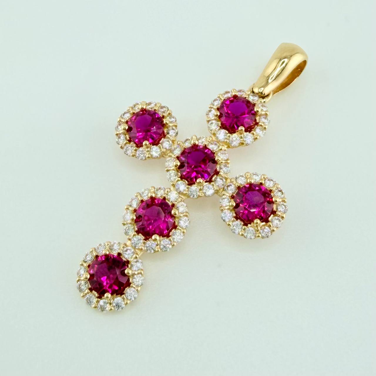 Dije Cruz Tupida 3.65gr / 3.6cm / Oro Amarillo 18K