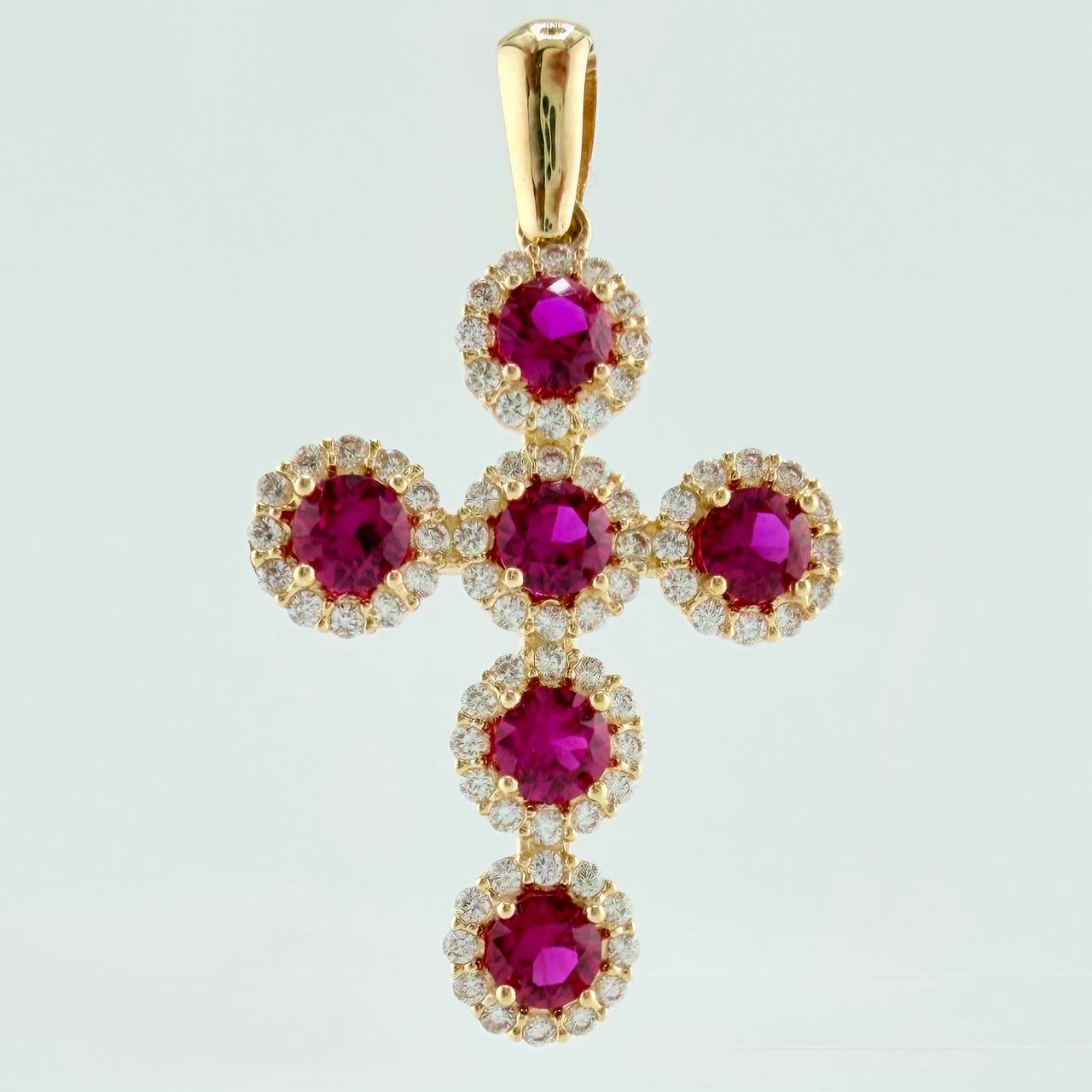 Dije Cruz Tupida 3.65gr / 3.6cm / Oro Amarillo 18K